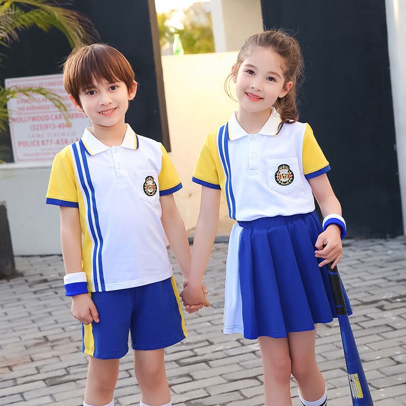 Conjuntos de uniformes escolares de niños de algodón transpirable 2025 ropa diaria